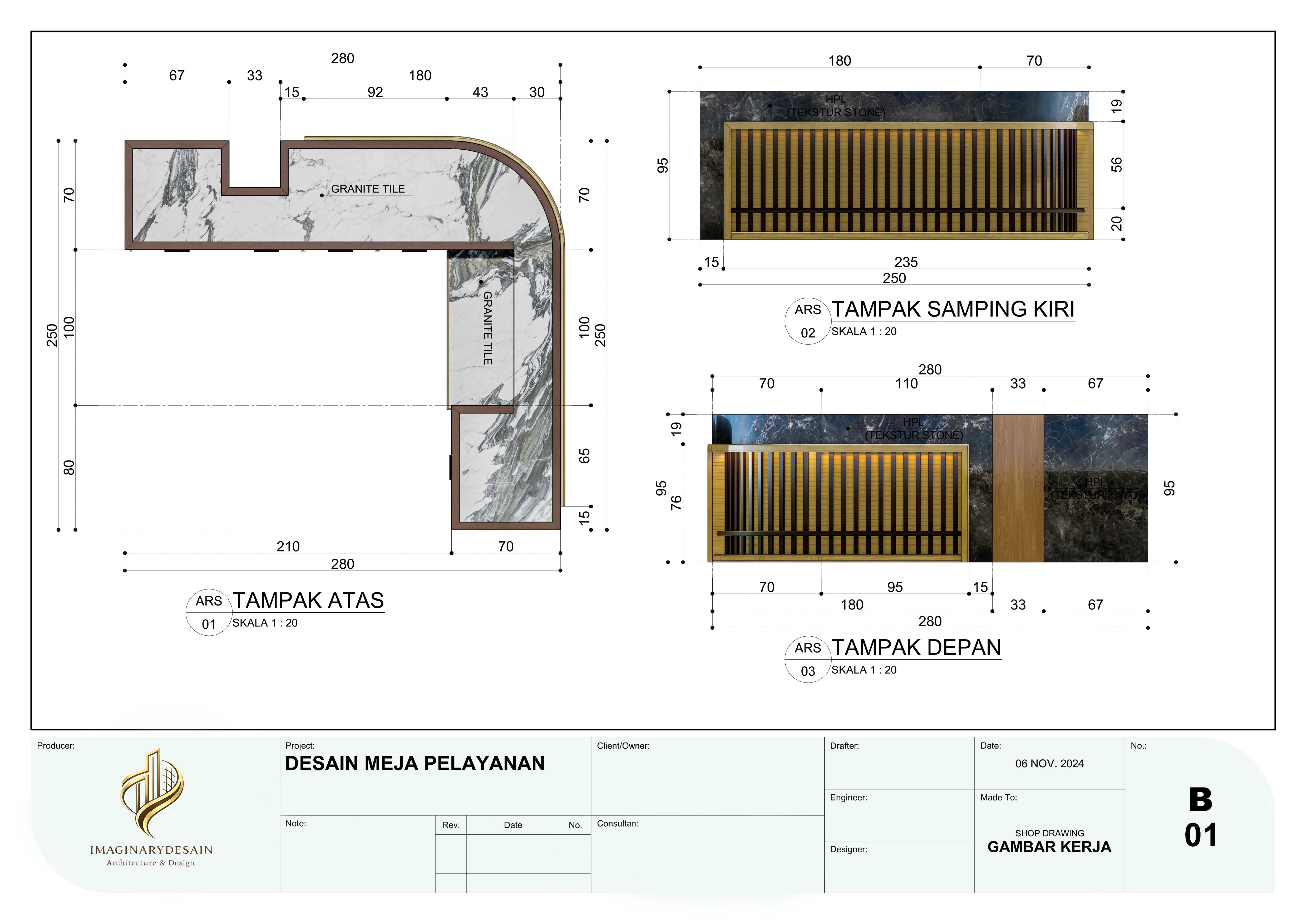 Gambar kerja dan RAB proyek